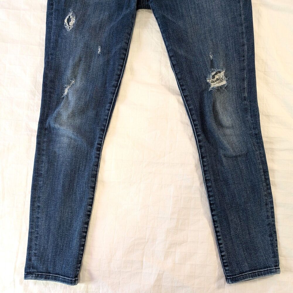 DL1961 Margaux Mid Rise Ankle Skinny Distressed Ripped Jeans, Size 26 - Picture 3 of 8